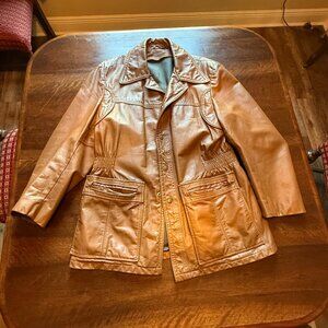 Estate 70s Genuine Leather Women’s Jacket Caramel L